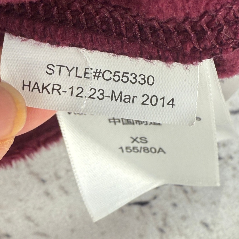 Marmot Fluffy Fleece Jacket Full Zip Maroon Purple Women's Size XS - Picture 10 of 11